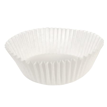 Paterson Fluted Bake Cups, 5-1/2in, White, 10000 PK CG01057